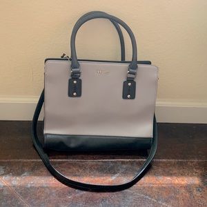 Gray and black Nine West crossbody bag